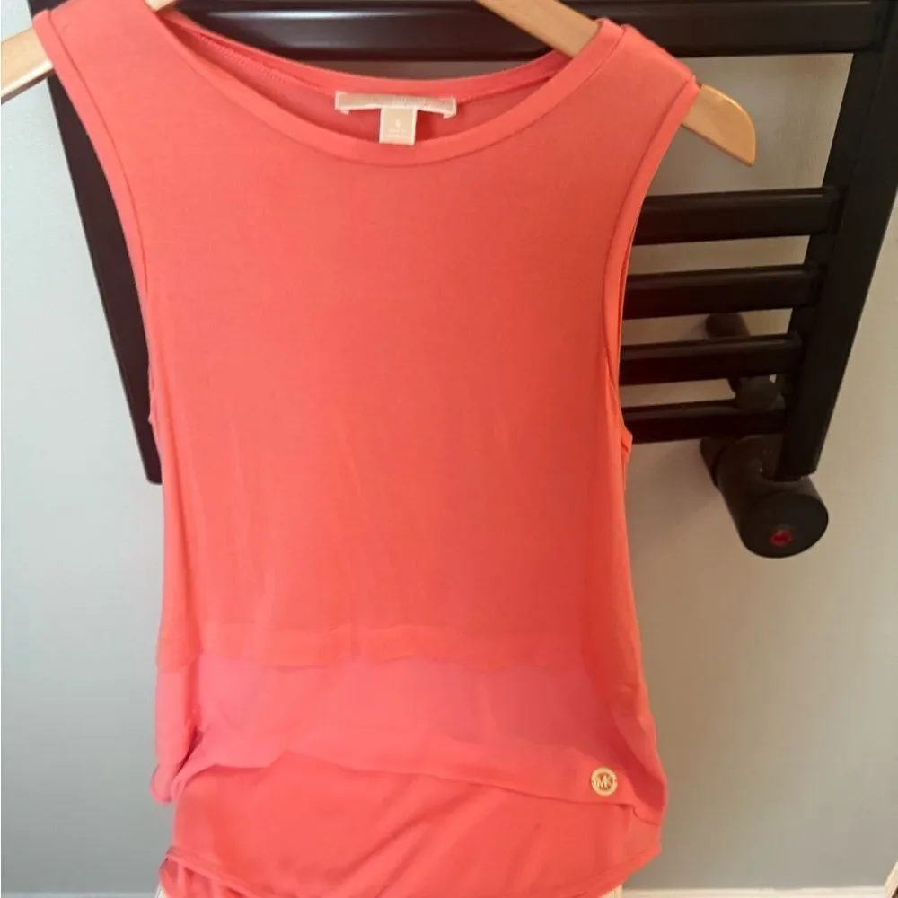 Michael Kors Coral Sleeveless Top, women’s small